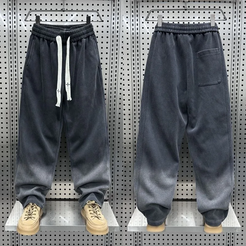 

Мужские и женские повседневные спортивные спортивные штаны adient Color Blo, свободные прямые брюки, удобные полиэфирные волокна