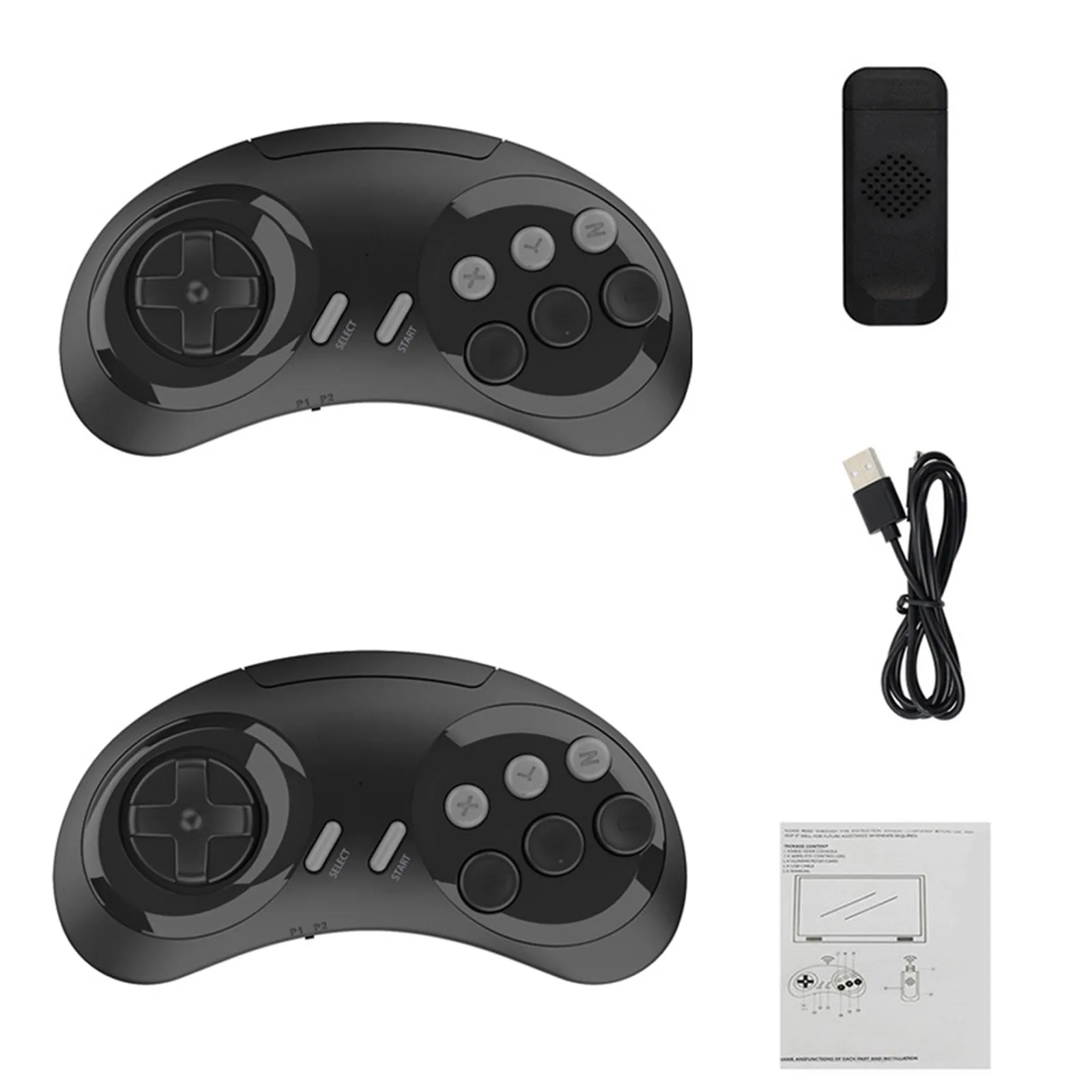 وحدة تحكم ألعاب ريترو مدمجة 5000 لعبة توصيل وتشغيل وحدة تحكم ألعاب مع وحدات تحكم لاسلكية مزدوجة 2.4G وحدة تحكم ألعاب ريترو للتلفزيون #4