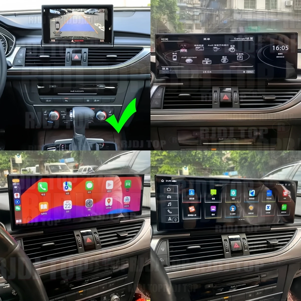 14.9inch For Audi A6L A6 A7 2012-2018 Android Navigation CarPlay Auto Radio Stereo Bluetooth Head Unit Car GPS Multimedia Player