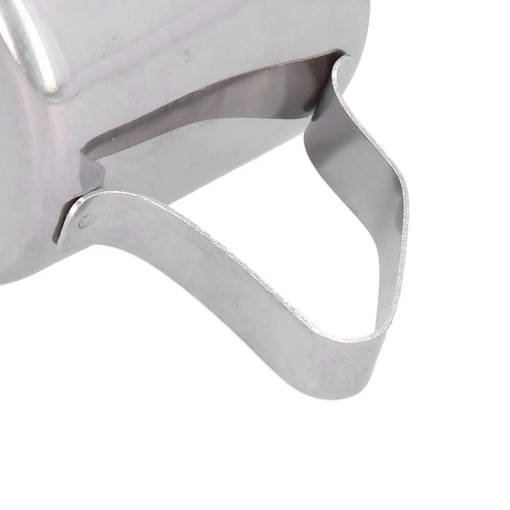 90ml Latte Pitcher Precision Pointed Spout Rustless Steel Latte Cup Mirror Polished Curved Handle Making Container