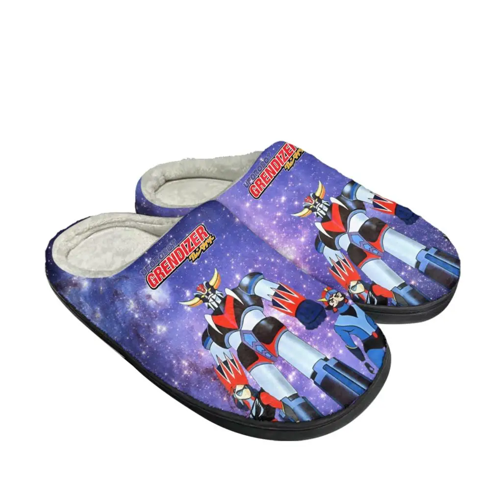 Hot Cartoon UFO Robot Grendizer Home Cotton Custom Slippers Mens Womens Sandals Plush Casual Keep Warm Shoes Thermal Slipper