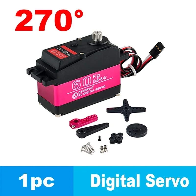 RoRuS60kg Waterproof Digital DS5160 180/270° High Speed Metal Gear With 18T Arm For RC Vehicles 6