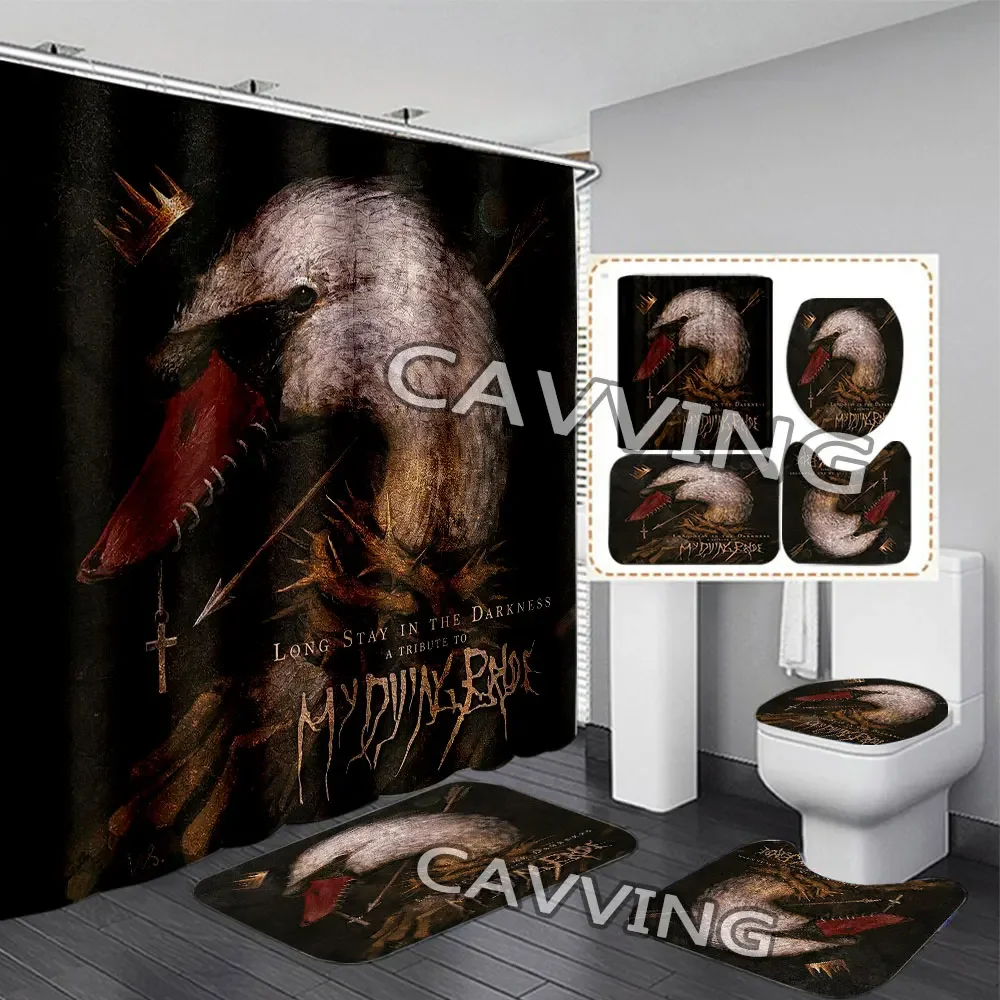 My Dying Bride 3D Printed  Shower Curtain Waterproof Bathroom Curtain Anti-slip Bath Mat Set Toilet Rugs Carpet Home  K03