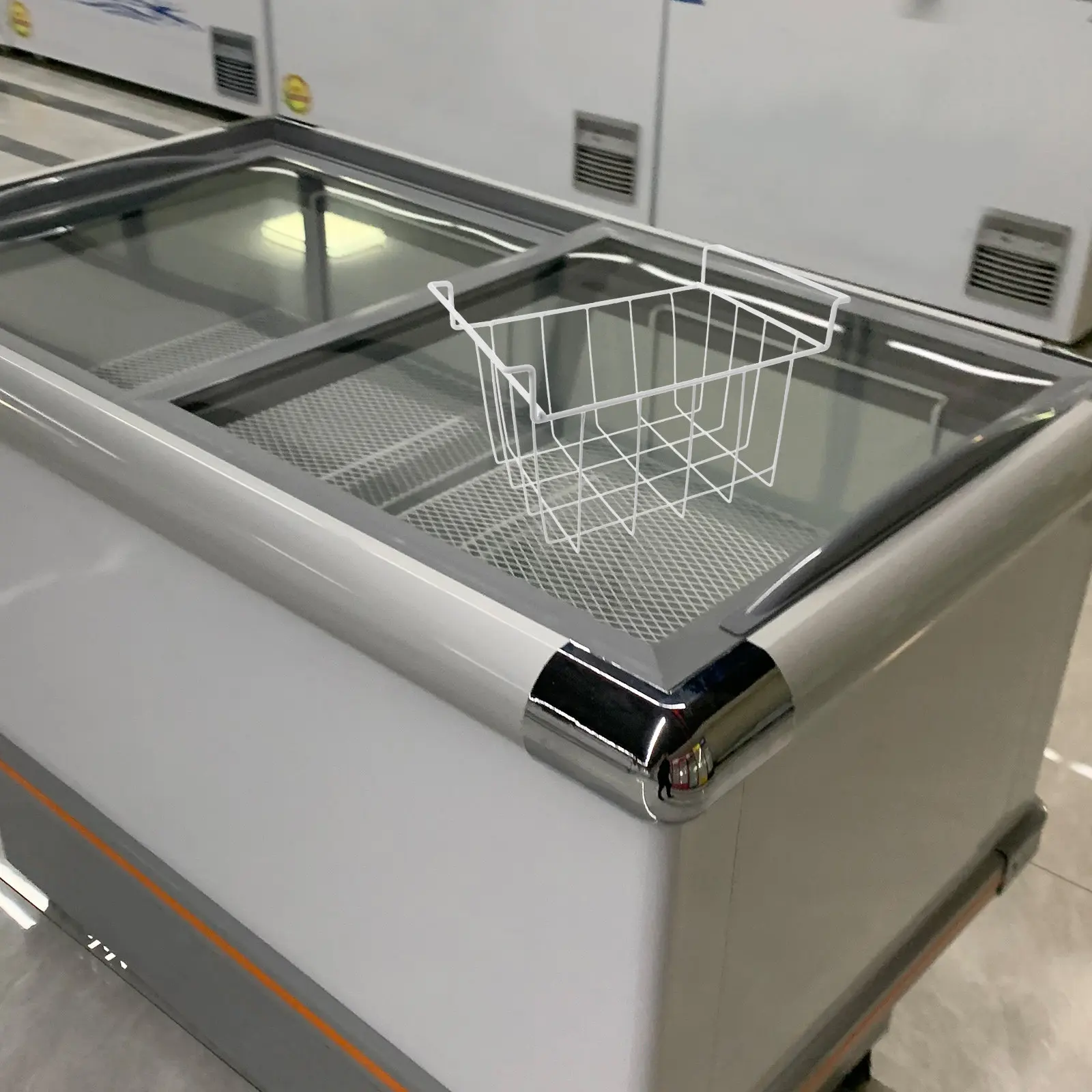 

Freezer Wire Basket Breathable Design Long Lifespan Easy Cleaning Storage Solution for Various Freezers Freezer Hanging Rack