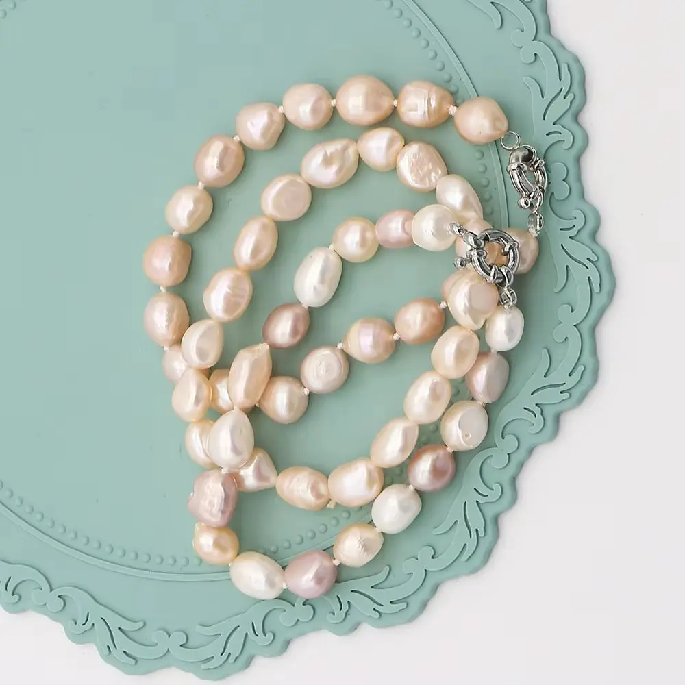 

Multiple Styles 8-9mm Natural Baroque Pearl Bracelet Irregular Freshwater Pearl Beaded Wrist Ornament Woman Gift Giving 1strand