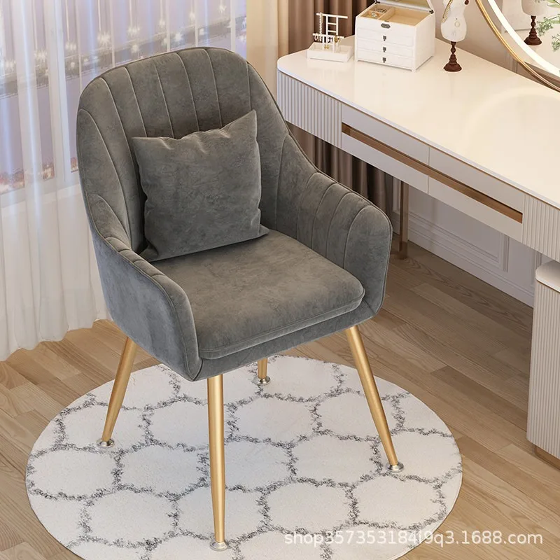 Modern Nordic Luxury Fabric Metal Dining Chair with Stainless Steel Legs Traditional Design Eco-Friendly Durable Hotel Villa Use