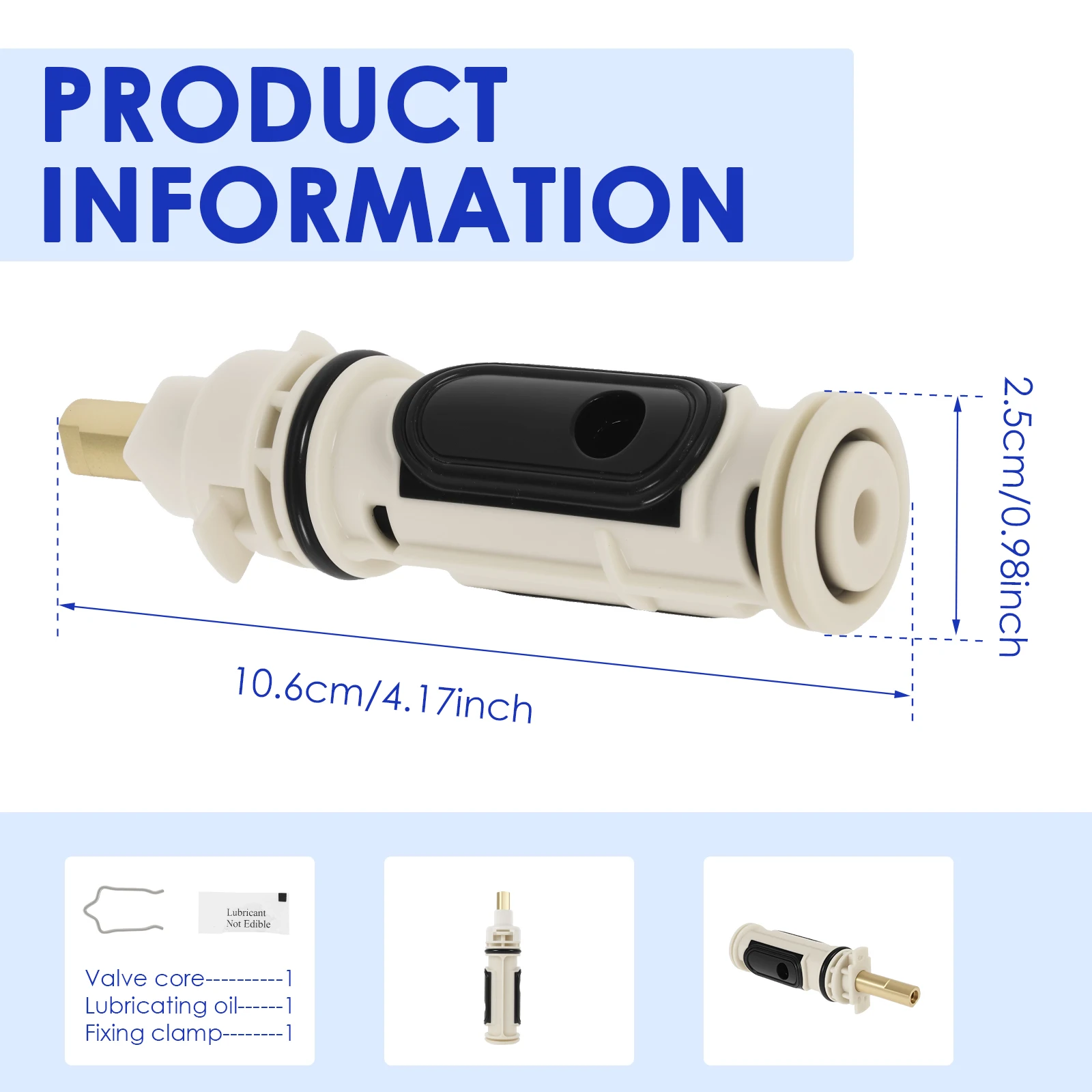 1222 Replacement Cartridge Kit Durable Brass Replacement Compatible with Moen Tub Shower for Moen Posi Temp One-Handle Faucets