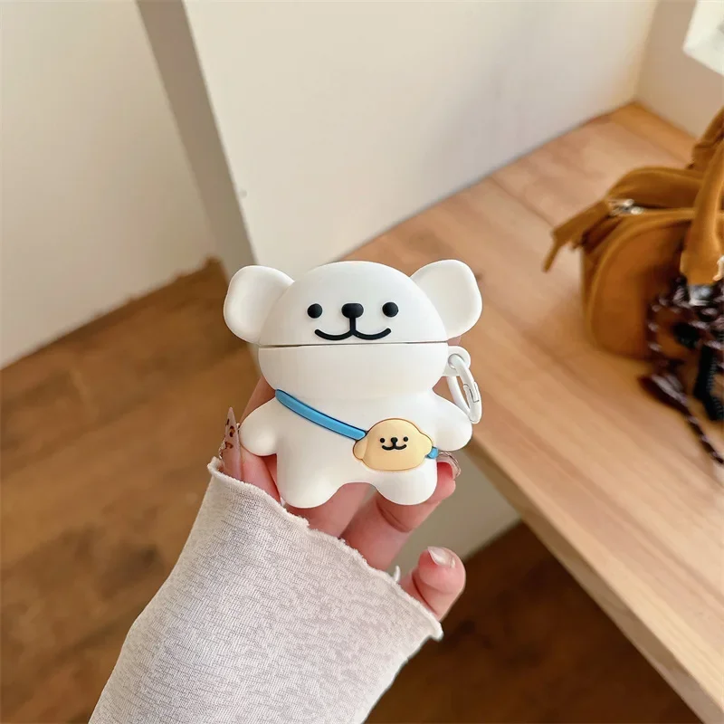 Funda 3D Cartoon Line Puppy para AirPods Pro2 Airpod Pro 1 2 3 4 auriculares Bluetooth caja de carga funda protectora para auriculares
