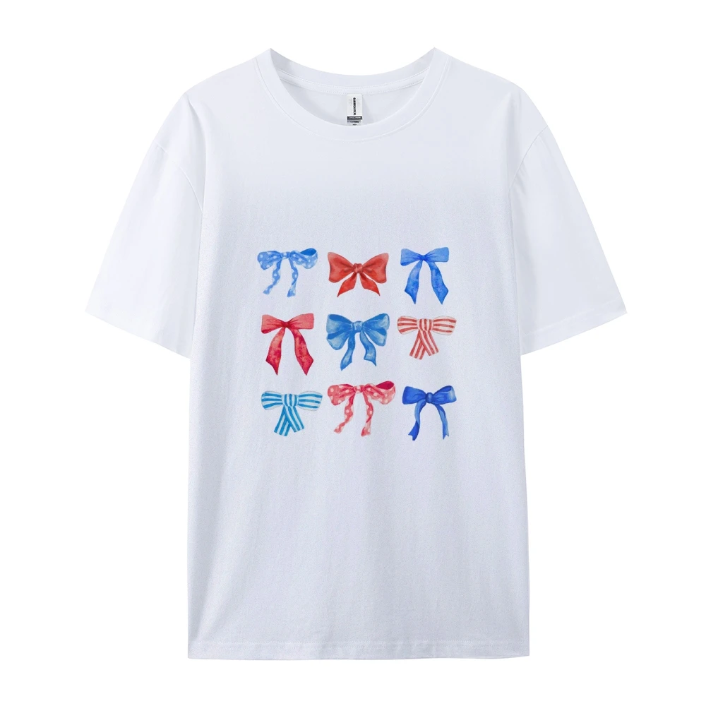 Spring and Summer Casual T-shirt,Loose,  Angry Woman Short sleeve,Bows, Nine squares,Everyday wear,Girl,100% cotton.