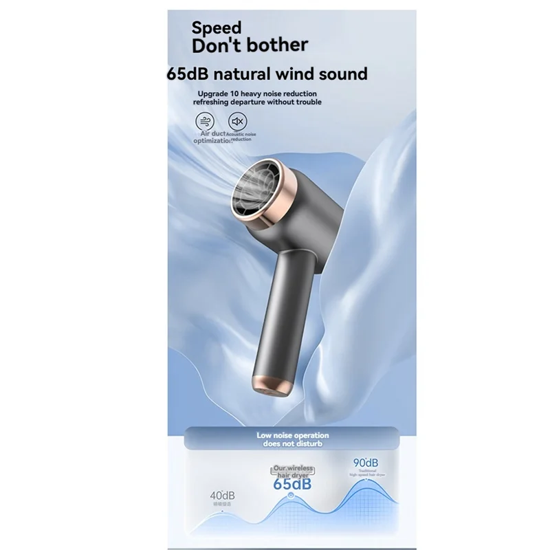 ABUD-Портативный беспроводной фен с разъемом и зарядкой 2 в линии 1 с USB-зарядкой Беспроводной фен для волос с холодным и горячим ветром B EU Plu