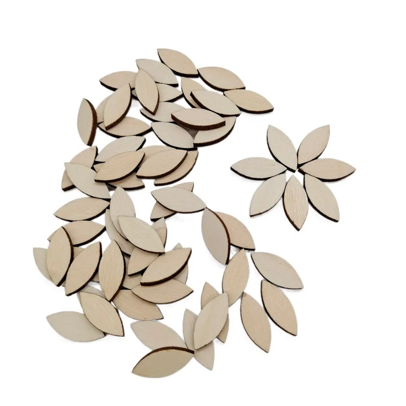 50pcs Unfinished Wood Oval Cutout Natural Rustic Wooden Ellipse Slices Chip Embellishment Gift Tag Board Game Pieces for DIY Art