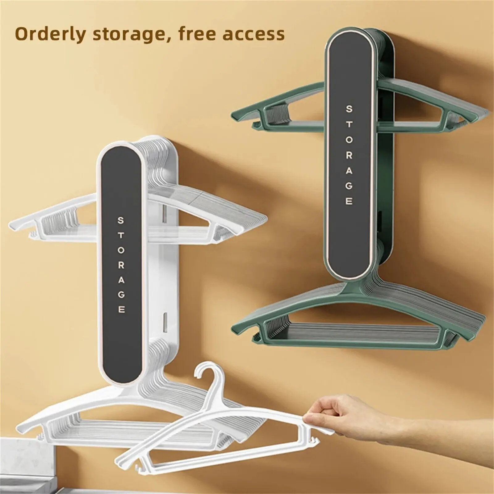 Retractable Clothes Drying Rack Organizer Foldable No Punching Wall-Mounted Clothes Hanger Holder Balcony Clothes Hanger Stacker