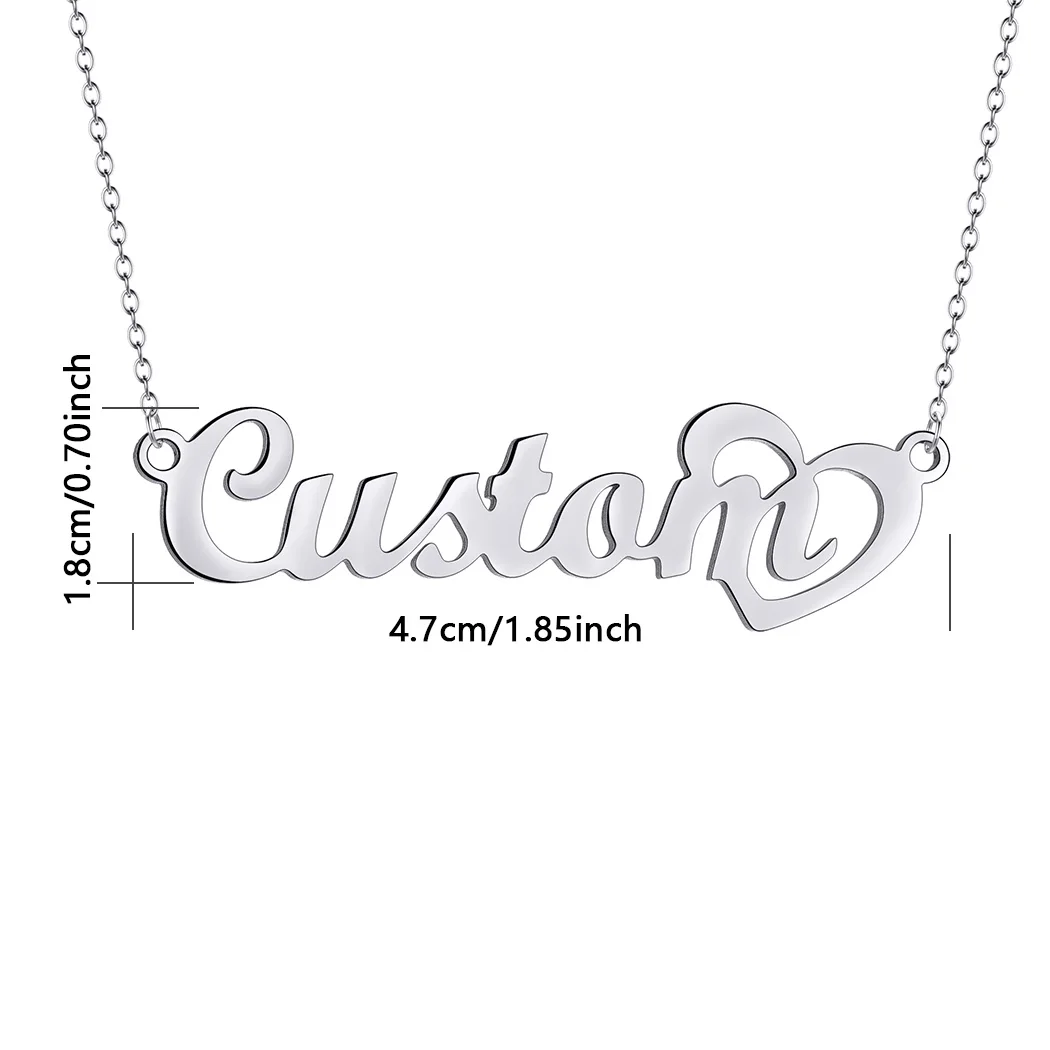 قلادة اسم مخصصة للنساء ، سلسلة الترقوة ، قلادة الفولاذ المقاوم للصدأ ، رسائل الحد الأدنى