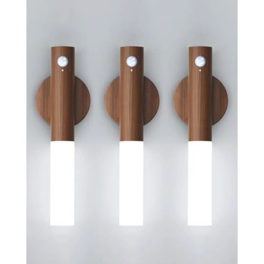 

Battery-Operated Wall Sconce Wall Lights: 2200mAh Rechargeable Motion Sensor Magnetic Wireless Stairway Lights Portable Hallway