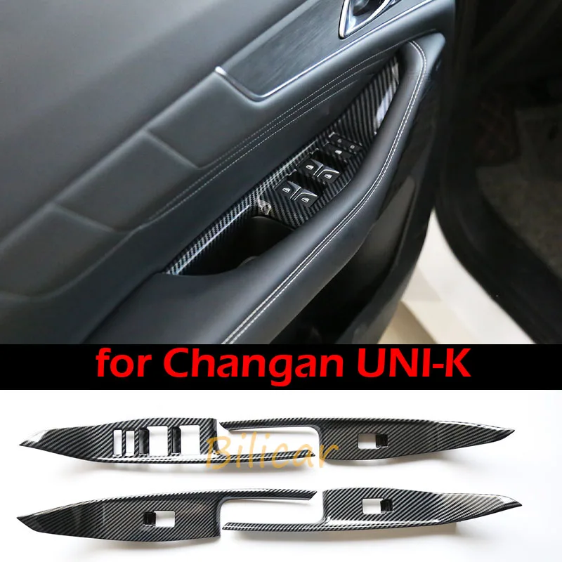 for Changan UNI-K UNIK UNI K 2023 2022 2024 Carbon Fiber ABS Interior Cover Center Console Mat Rear Air Vent Outlet Cover Trim