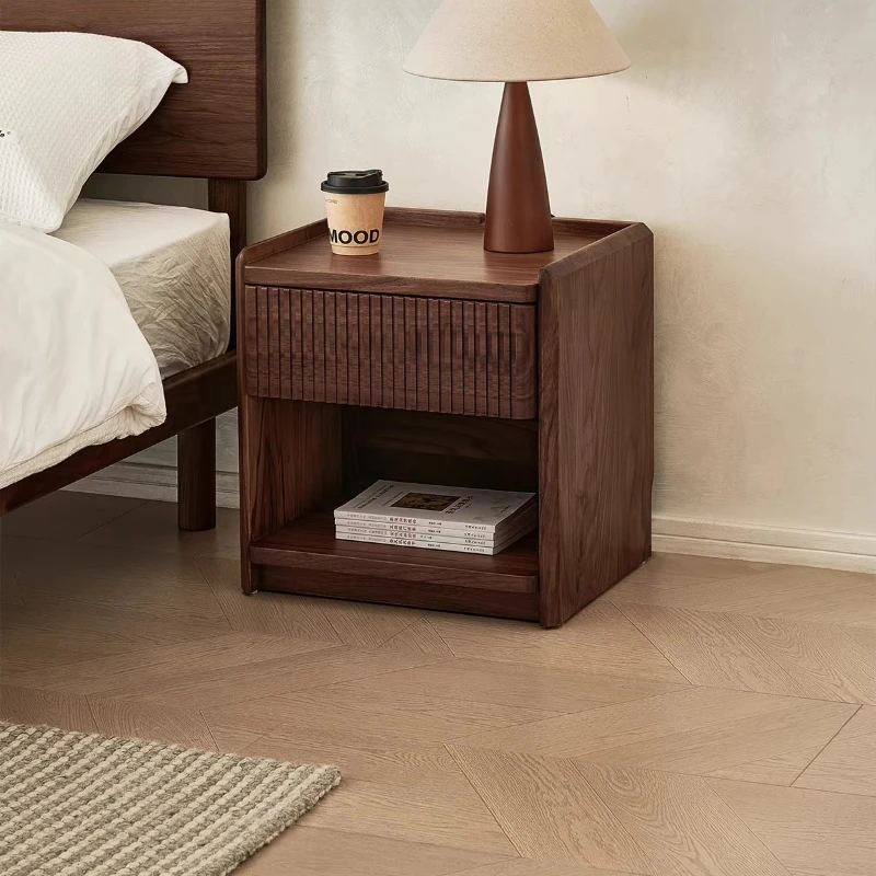 

Luxury Corner Nightstand Simple Wood Drawers Librero Bedroom Bedside Table Organizer Space Saving Criado Mudo Home Furniture