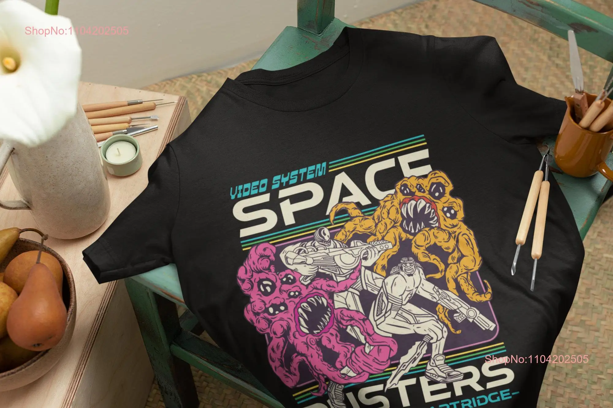 Space alien monsters T Shirt gift lovers For Friends long or short sleeves