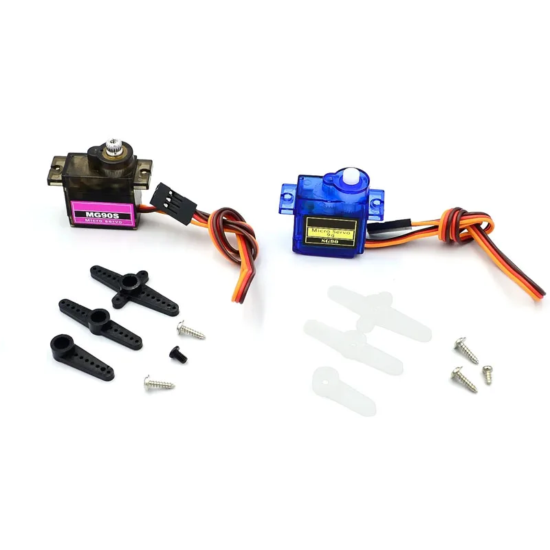 1~100Pcs Servo Steering Engine SG90 MG90S 9g Servo 450 Helicopter Trolley Servo 180 Degrees 360 Degrees