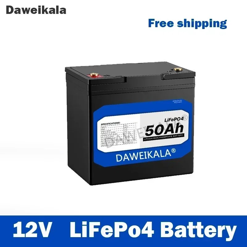 large capacity battery 12v 20ah 50ah 100ah 150ah 200ah lifepo4 battery lithium iron phosphate battery built-in bms solar boat