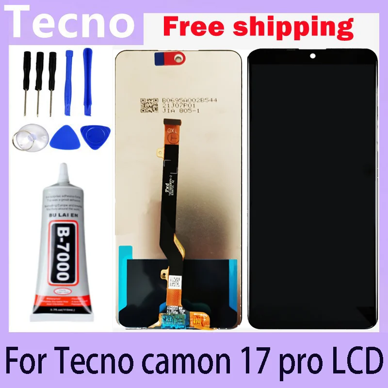 

Original 6.8'' For Tecno Camon 17 Pro 17Pro CG8 CG8h LCD Display Touch Screen Digiziter Assembly For Tecno Camon17Pro CG8 LCD