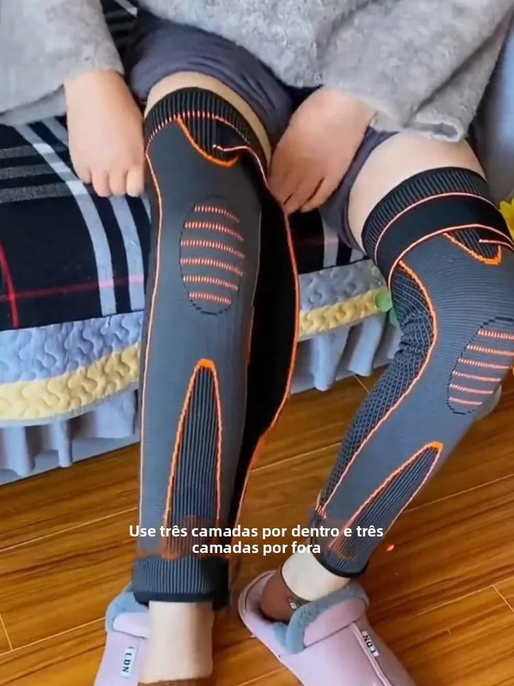 Joelheiras Aquecidas Espas Moxa Auto-Aquecimento Faixa de Proteção sex Tubo Longo Antiderrapante Proteção das Articula...