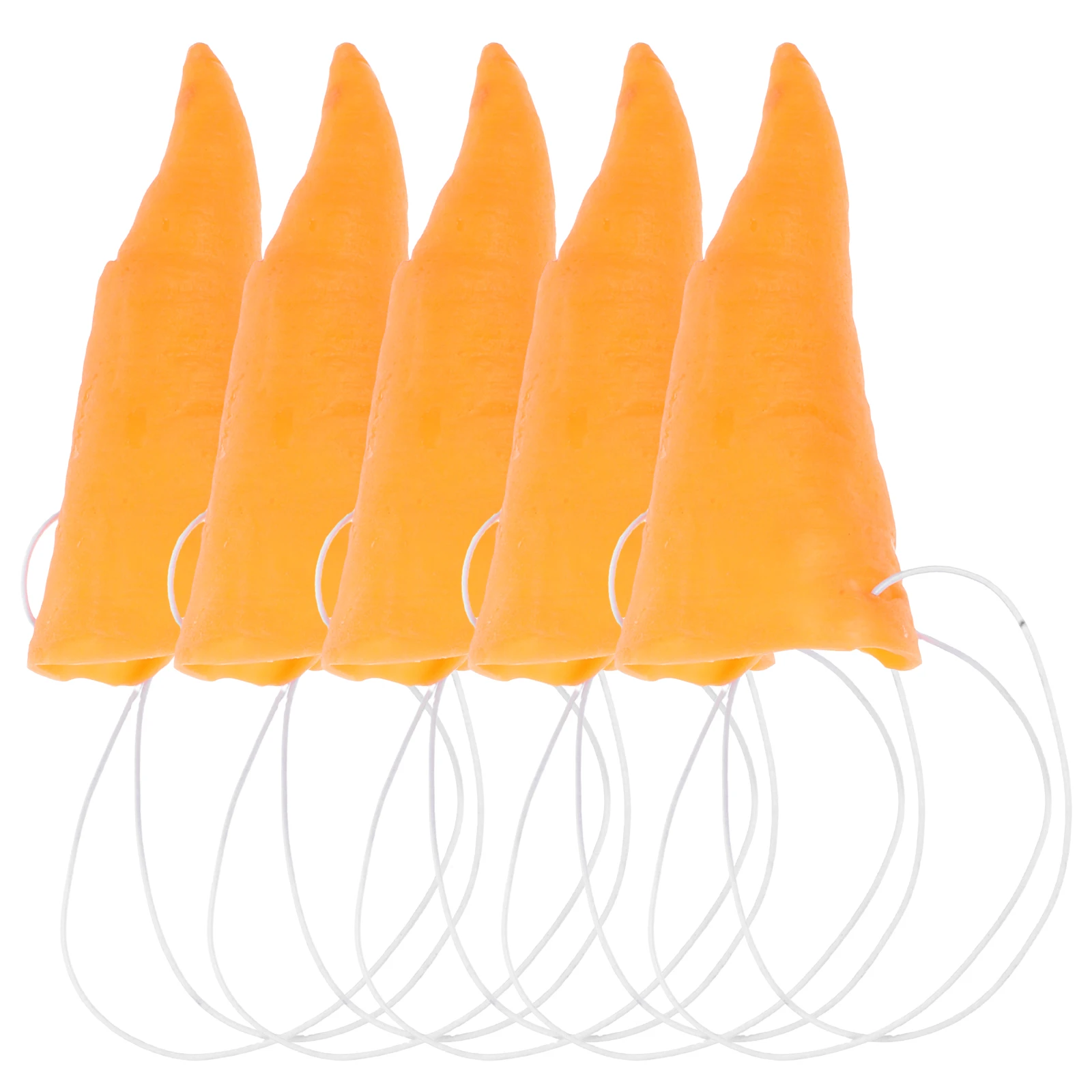 5 szt. Nosów z marchewki, winylowe sztuczne nosy do cosplayu, kostiumów klauna, czarownicy, akcesoria na imprezy, przebrania, karnawał, rękodzieło z bałwanem, gadżety.