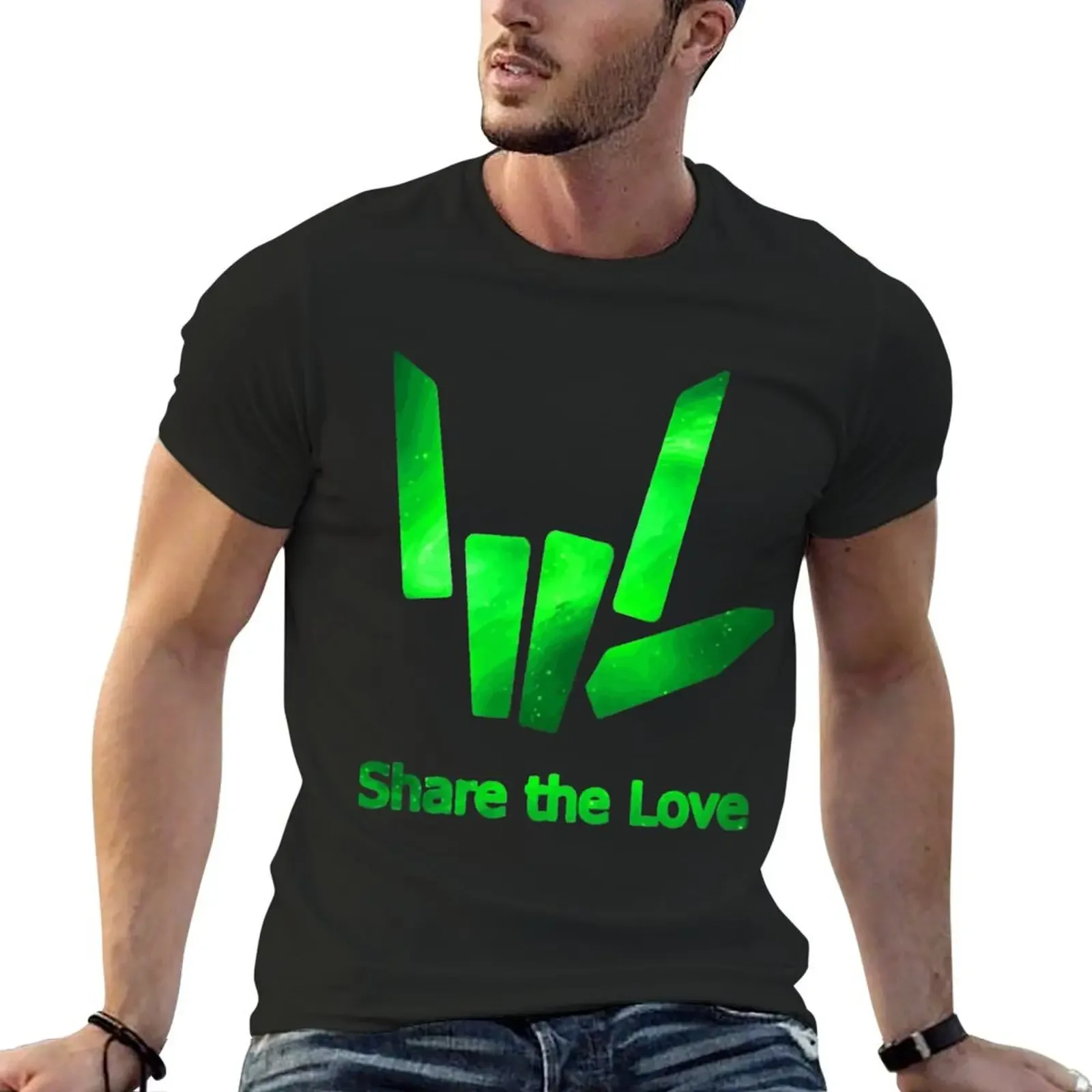 Kids share The Love green Galaxy Logo T-Shirt Aesthetic clothing animal prinfor boys vintage plus size clothes shirts men