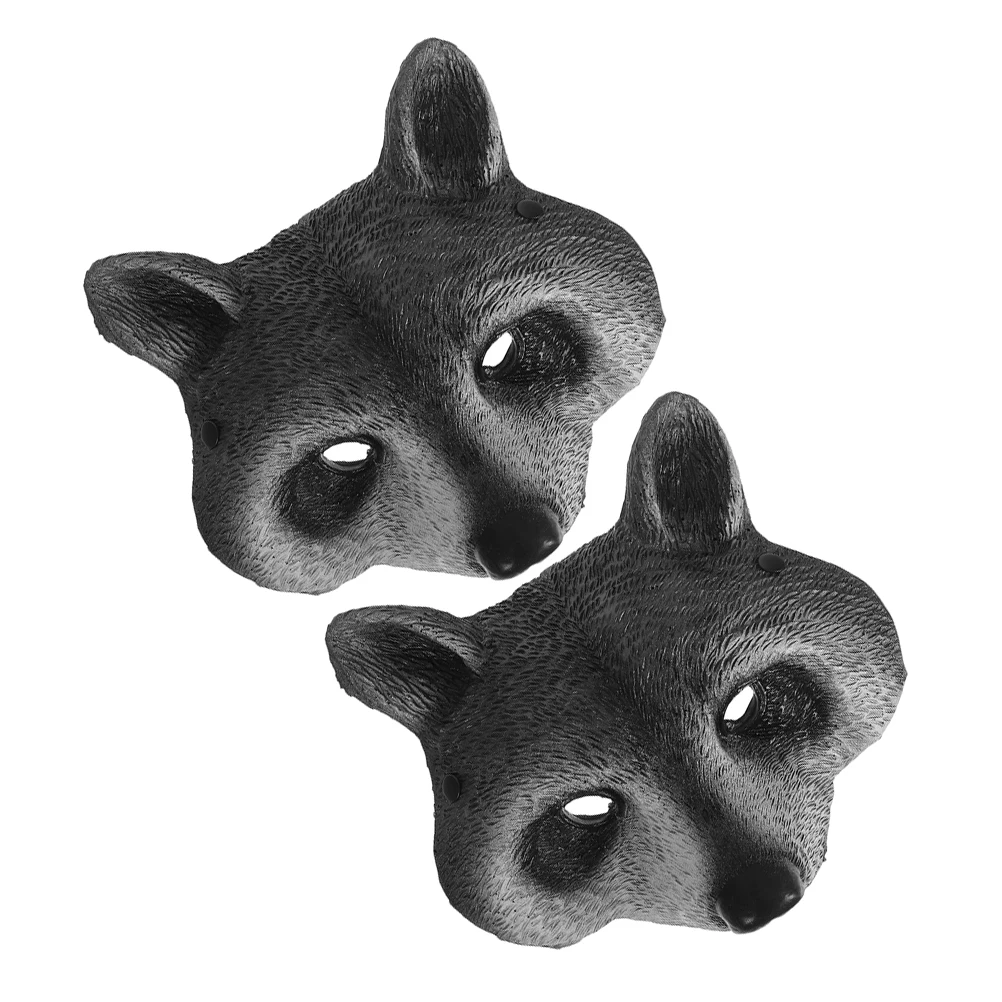 

2pcs Realistic 3D Halloween Animal Half Face For Cosplay Masquerade Carnival Party Lightweight Universal Fit Scary Creature