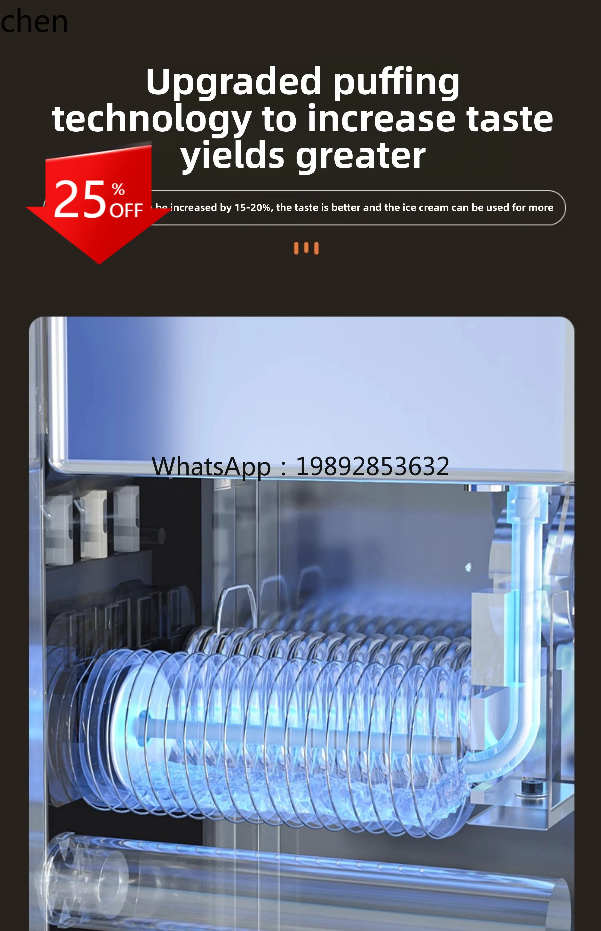 

Commercial Automatic Ice Cream Machine Vertical Cone Machine Desktop Sundae Ice Cream Machine Special for Stalls