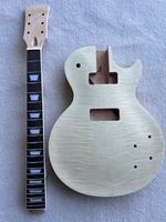 DIY 4A flame maple veneer LP P90 guitar kits