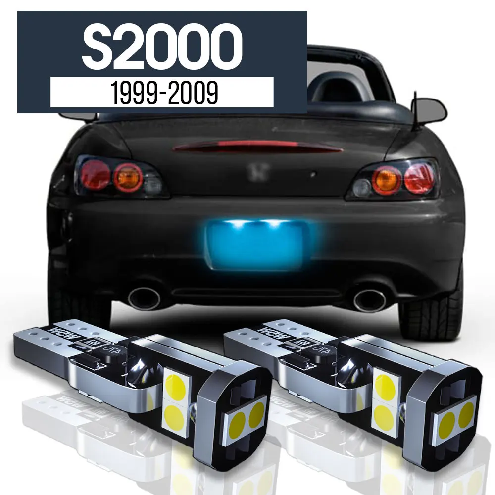 2pcs LED License Plate Light Lamp Canbus Accessories For Honda S2000 1999 2000 2001 2002 2003 2004 2005 2006 2007 2008 2009