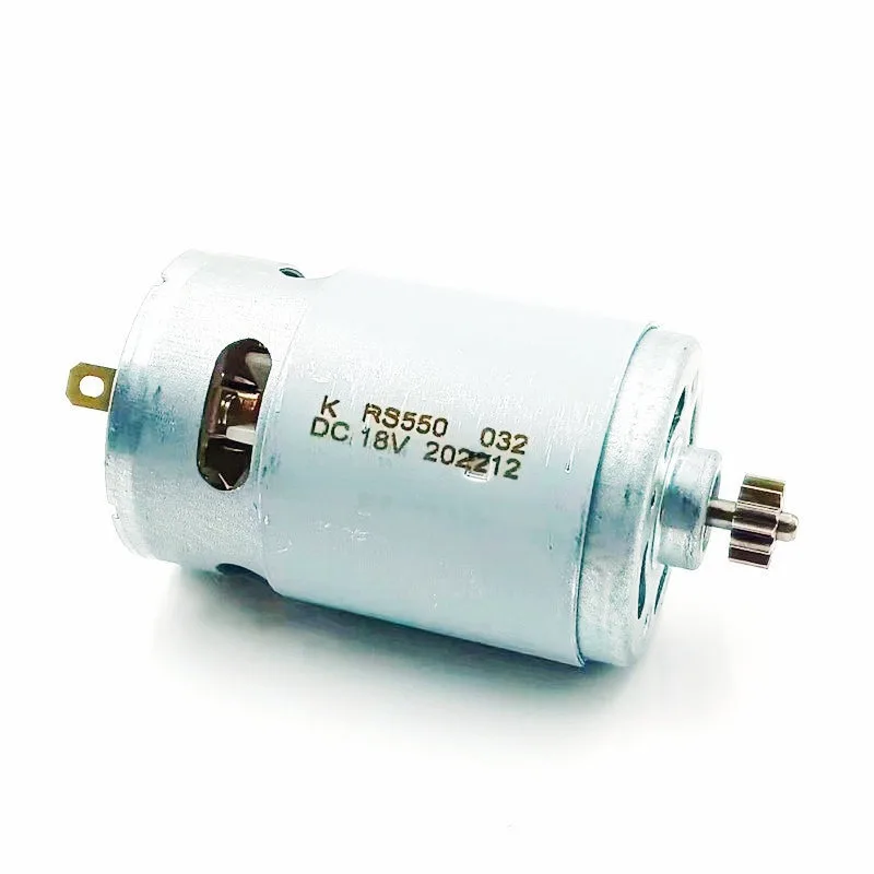 18V RS550 DC Brushed Motor 13 Teeth Gear Shaft Replacement Motor for Cordless Drill Power Tool Repair Spare Part