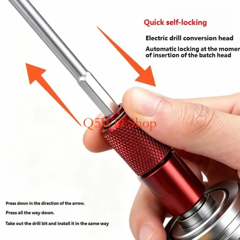 Q5WD Fast Release Hexagon Shanks Adapter For M10 Corner Mill To 6.35Mm Leg With Identity Locking Mechanism