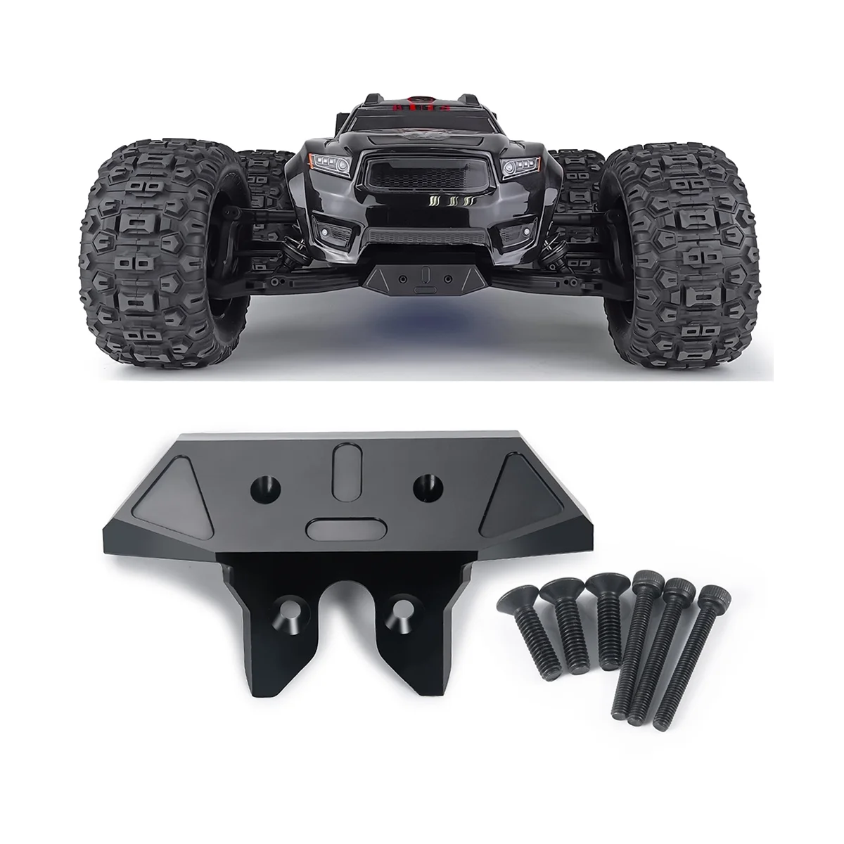 แผ่นกันชนเกราะหน้าโลหะสำหรับ Traxxas sledge 1/8 mobil RC ชิ้นส่วนอัพเกรด