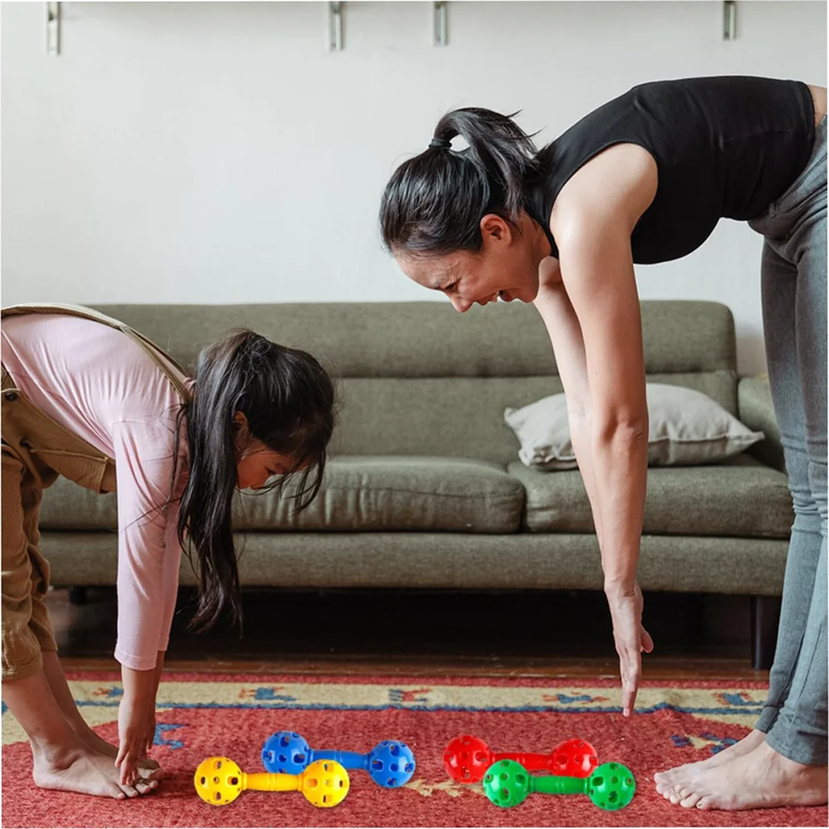 8 pçs som oco haltere barra equipamentos de exercício fitness criança brinquedos esportivos aprendizagem educacional n03r