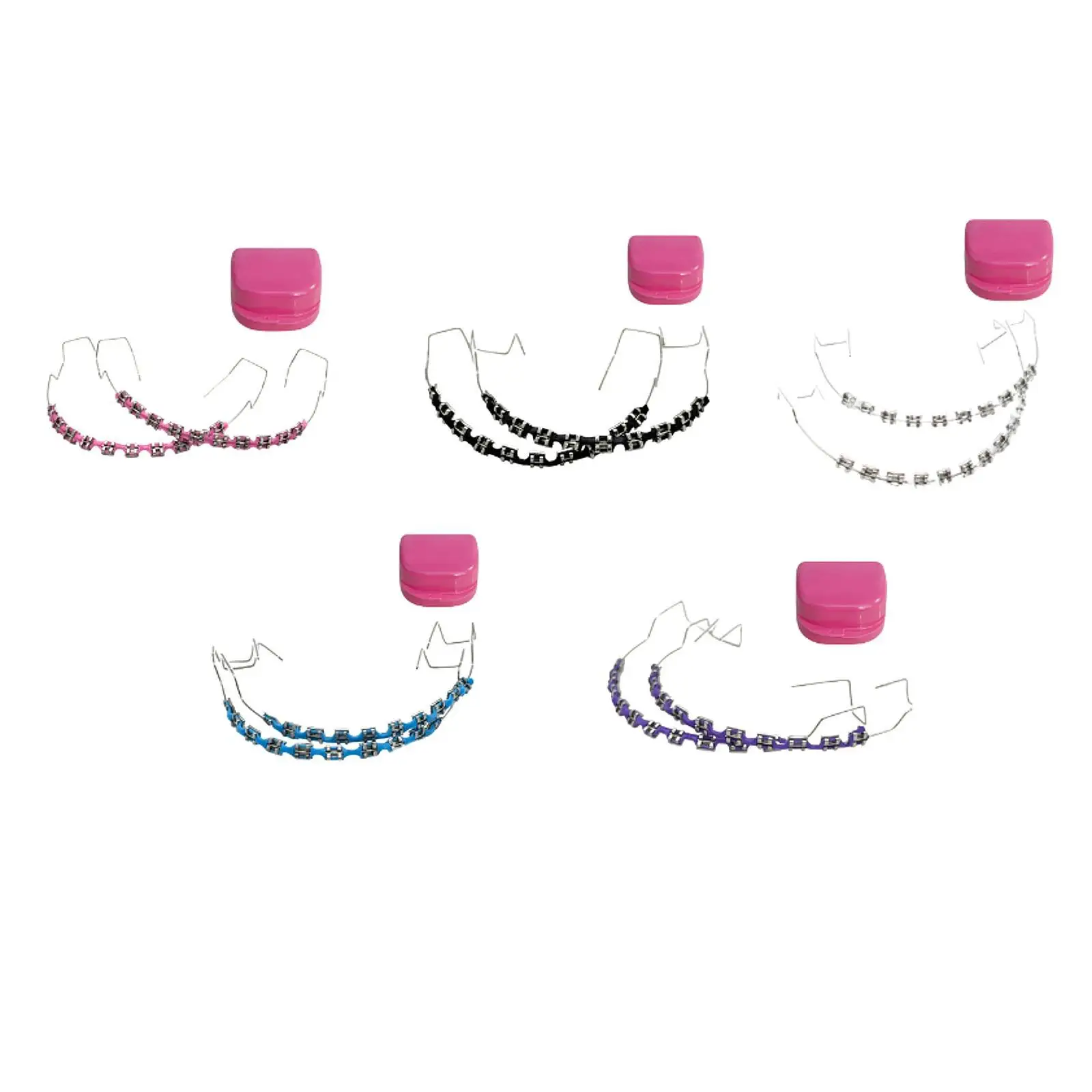Metal Wire Fashion Braces Decorative Chain Temporary Tooth Jewelry Accessory for Fake Braces Teeth DIY Decor