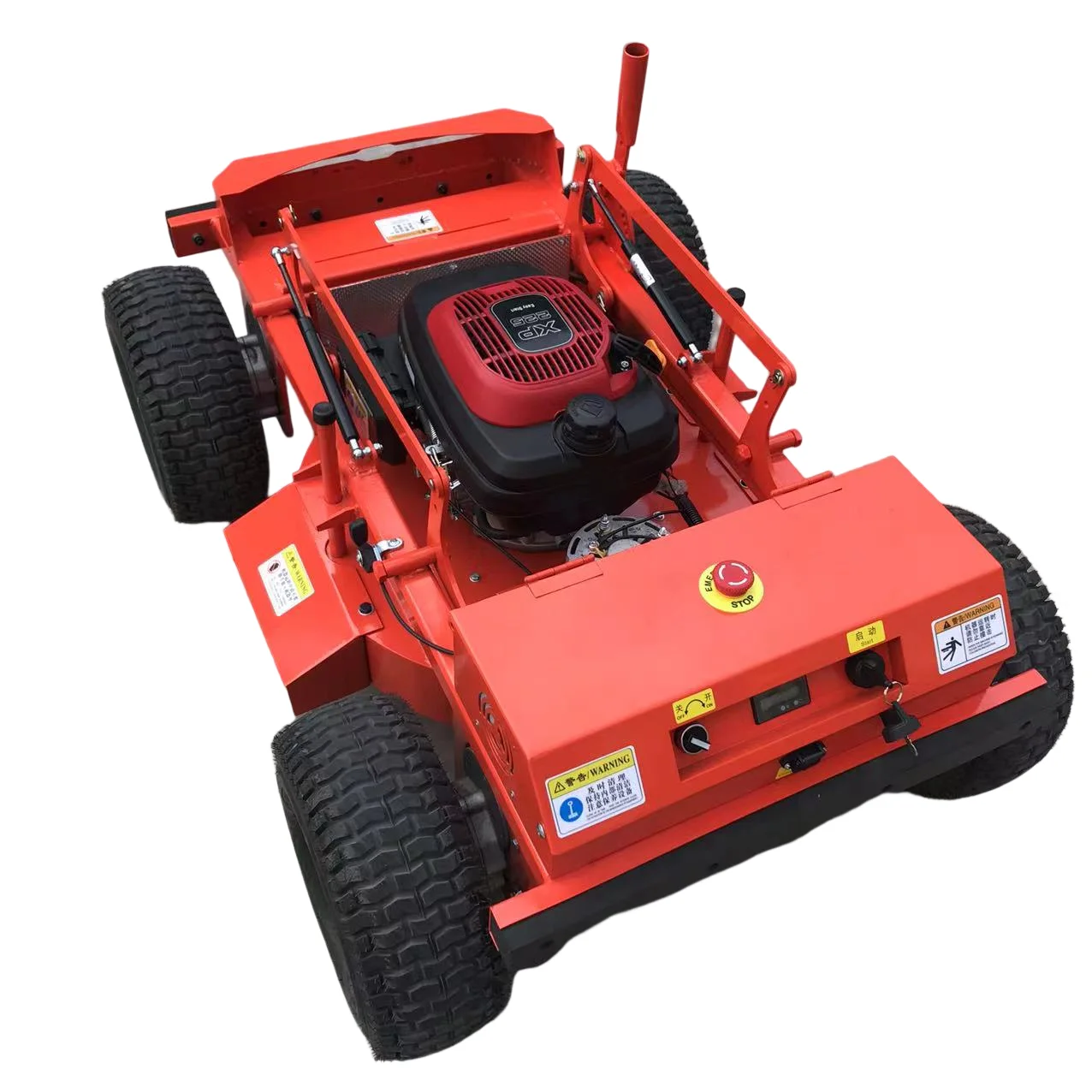 Wheeled lawn mowing machine four-wheel drive remote control type small lawn mower electric lawn mower