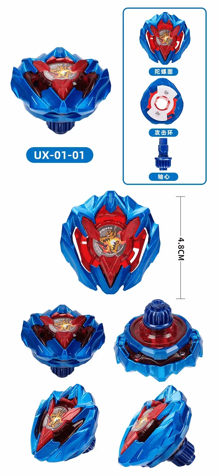 Beyxs Gyro X Toy UX Gyro Battle Gyroskop mit Launcher, interaktives Wettkampfspiel, Spinner-Spielzeug für Kinder und Jungen, Festivalgeschenk – Detail 19