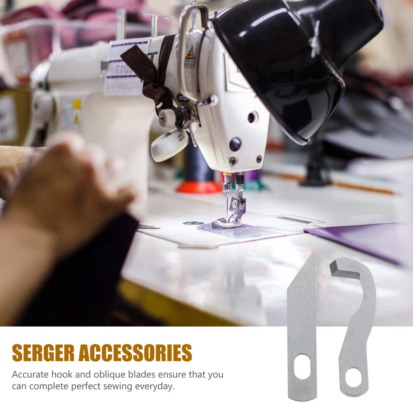 

4Pcs Overlocker Machine Blades Smooth Skilled Fabric Cutting Perfect Sewing Everyday Suitable Professional Workers