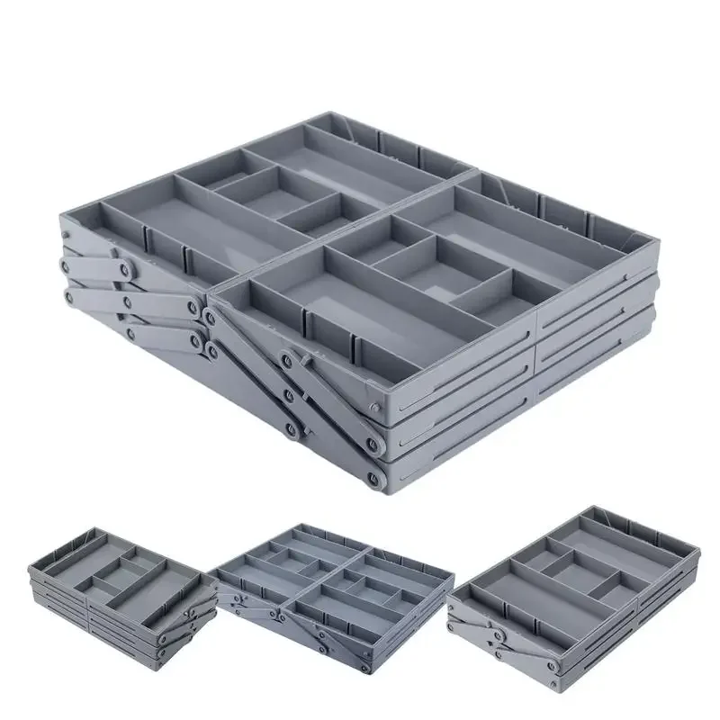 2/3 layer drawer box storage tray, expansion drawer jewelry box, adjustable folding desktop