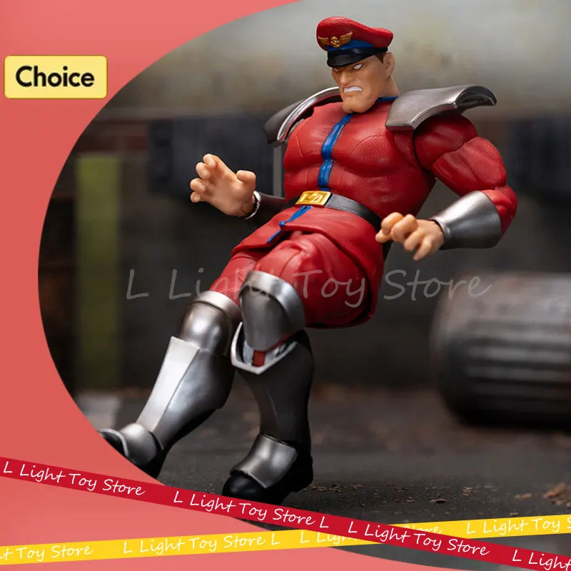 6-Inch Straatvechter Anime Figuren M. Bizon Action Figure The Final Challengers Model Rood Blauw Verzamel Standbeeld Verjaardagsspeelgoed Geschenken