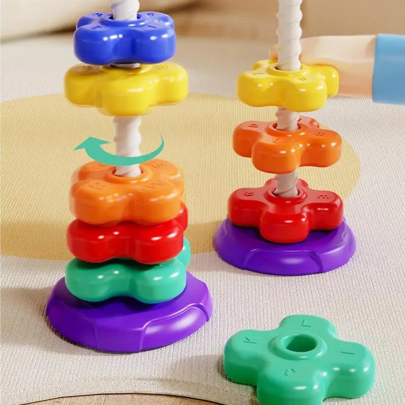 Spin Stacking Toy Stacking Spinner Building Blocks Multifunctional Spinner Stacking Toys For Kids 3 Spin Stack Toys Suitable For