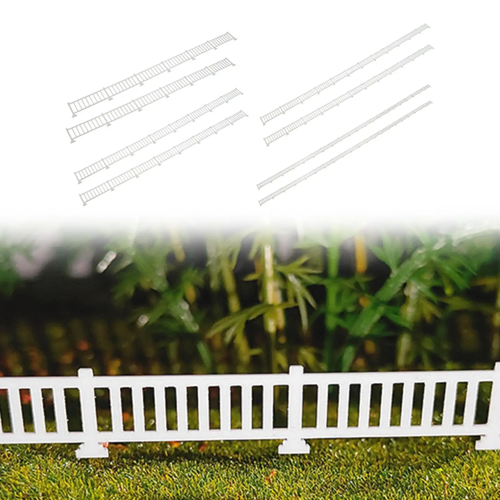 2 Stück Zaunmodelle Landschaft Dekoration Eisenbahn Zaun Geländer für architektonische Layouts Szenen-Setups