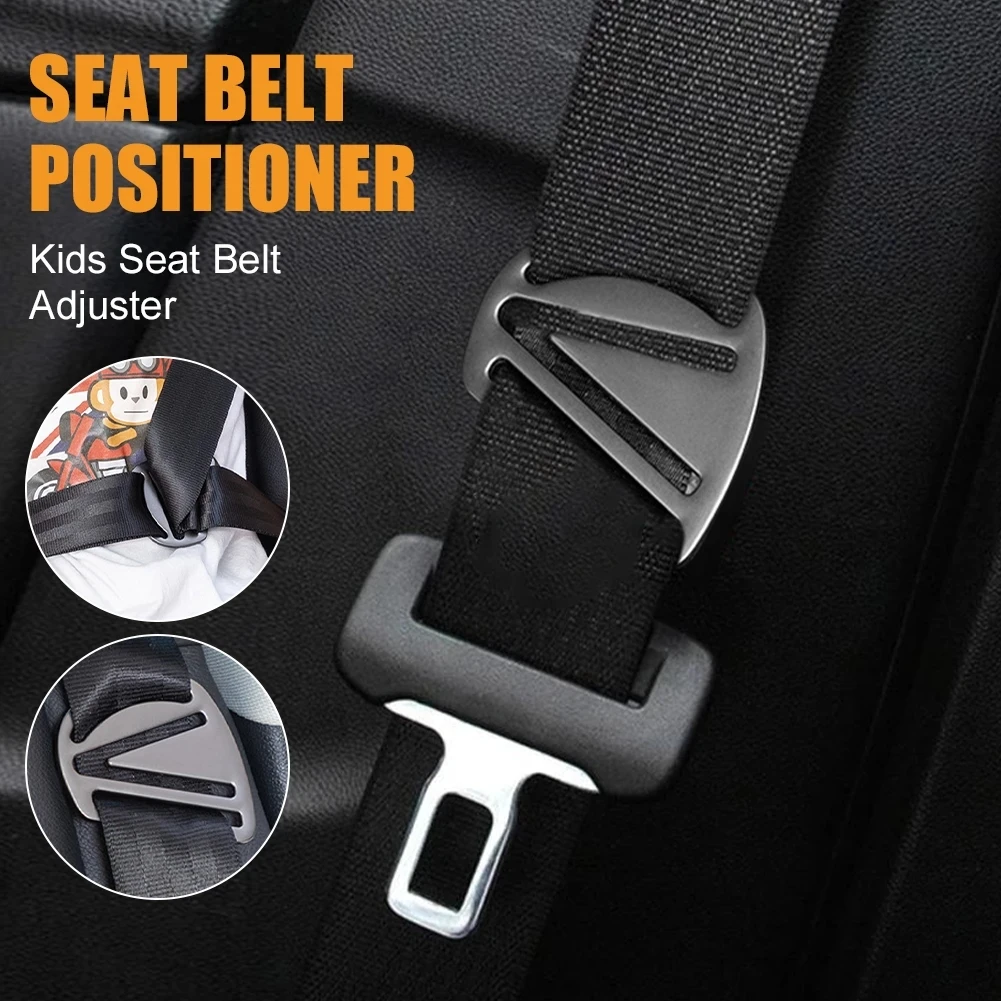 Car Seat Belt Adjuster for Children Kids Seat Belt Clip Retainer Neck Strap Metal Positioner Lock Safety Belt Stopper Accessory