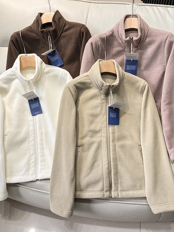 

Women's Autumn Winter Slim Fit Fce Lined Jaet Casual Sle Inner Polyester Fabric Warmth Long Sve ort Coat