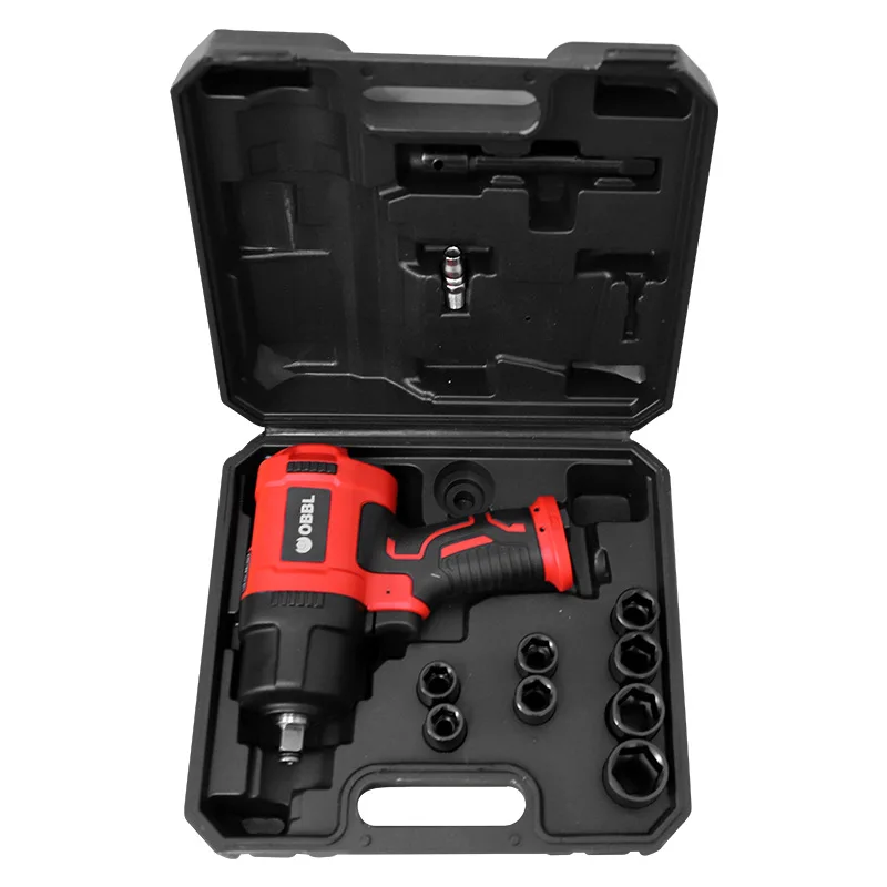 Industrial Grade 1/2 Air Impact Wrench Hot Sale 1500N.m High-torque Pneumatic Impact Wrench Set With Sockets