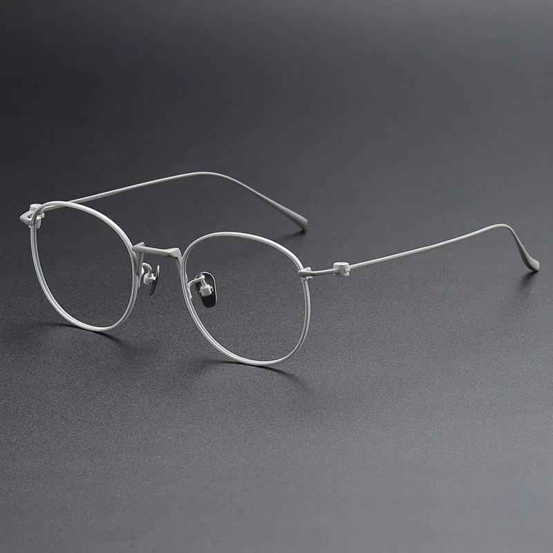 Retro Round Brand Designer Blue Light Titanium Frames 80856 Japanese Men Myopia Glasses for Women Prescription Optical Eyewear