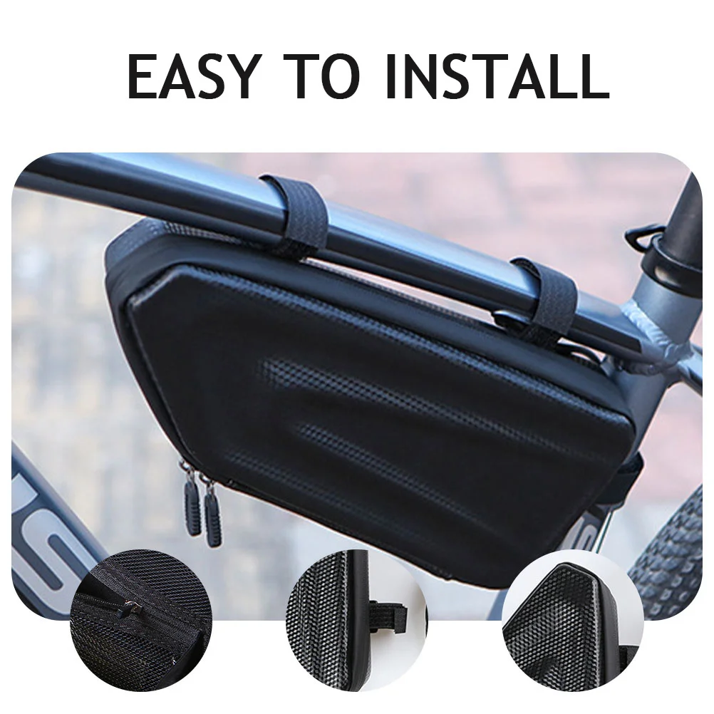 

Bike Front Beam Bag Large Space Tpu Storage Pouch Scratch Proof Rain Proof Cycling Phone Triangle Top Tube Frame Bag