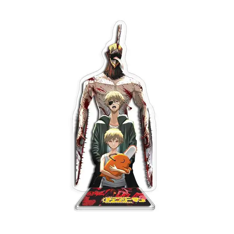 15CM motosega uomo figura Anime Denji Power supporto acrilico modello decorazione fai da te segno in piedi collezione per adulti giocattolo