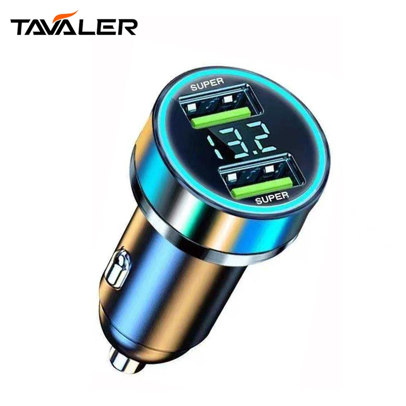 USB PD Auto Charger 120W QC3.0 Phone Charger Fast Charging For iPhone Cigarette Lighter Adapter Pressure measuring Car Charger image 5